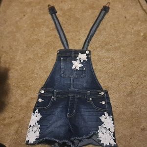 Jean overall shorts